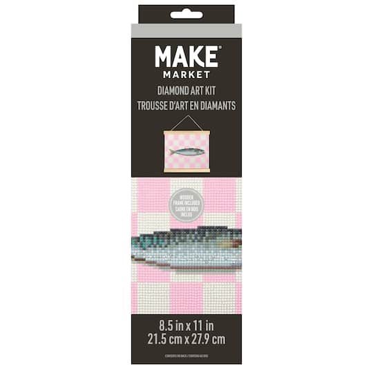 8.5" x 11" Sardine Diamond Art Kit with Wooden Frame by Make Market®